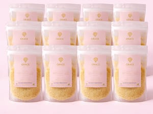 Box of 12 Grace Organic Honey Depilatory Wax pastilles 500g