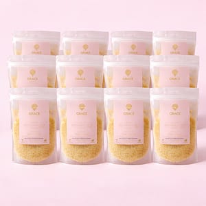 Box of 12 Grace Organic Honey Depilatory Wax pastilles 500g